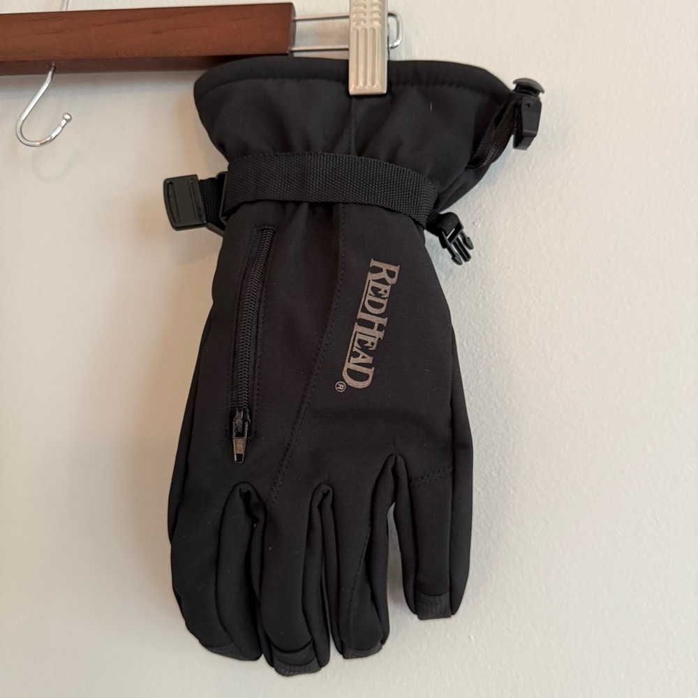 Men's XL Red Head Black Winter Gloves - Picture 6 of 11